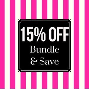 Bundles of 2 or more will ALWAYS be 15% Off!!
